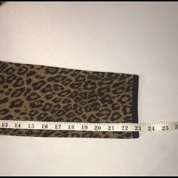 Nina Leonard for QVC Leopard Cardigan Jacket & Scarf Vintage Sz.4 - Picture 8 of 11